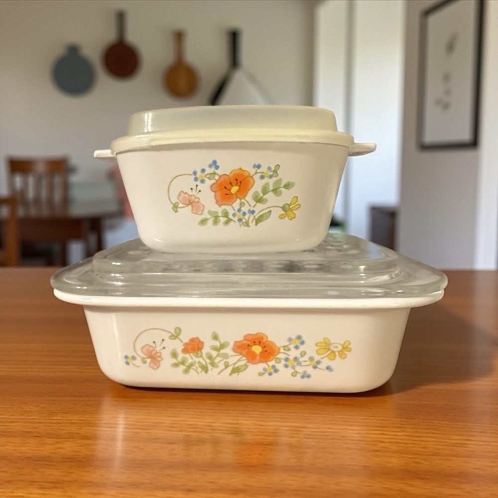 Pastel Bouquet Corning Ware